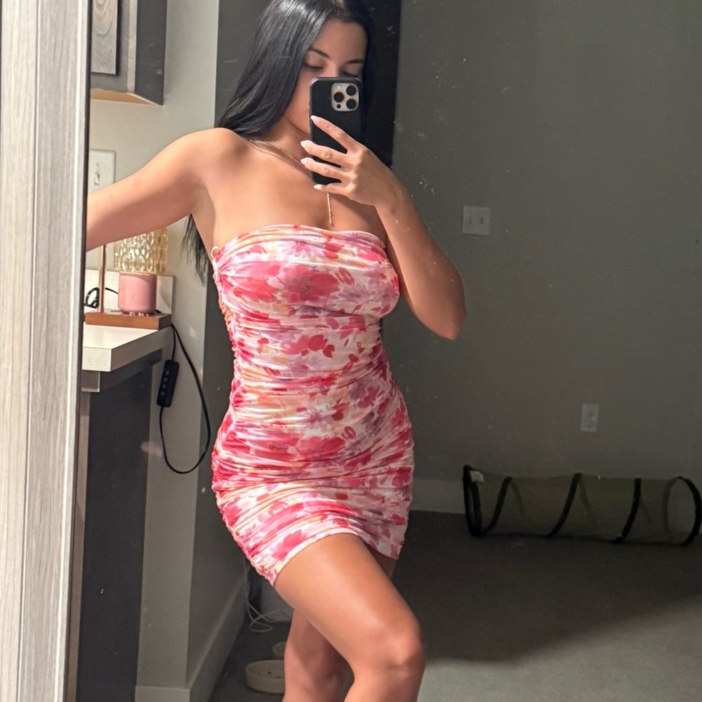 Hello Molly Pink Floral Dress